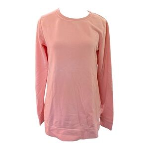 Lands’ End Women’s Long Sleeve Tunic Sweatshirt - Pink, Size Small
